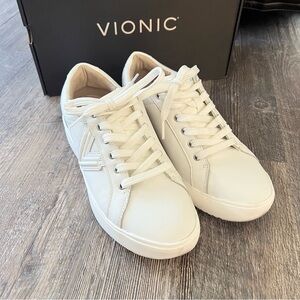 Vionic White Leather Women's Sneakers